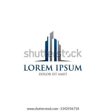 Elegant simple bulding or city logo