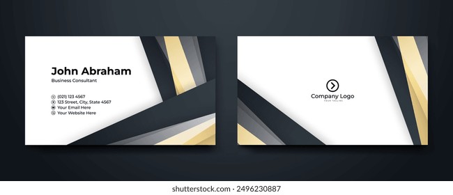 Elegant and simple business card design template.