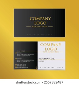 An elegant and simple business card design template. A clean and professional business card design template