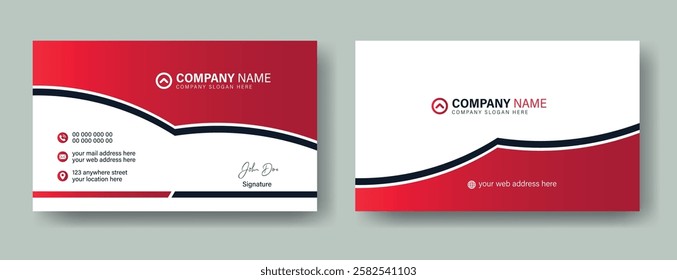 An elegant and simple business card design template. A clean and professional business card design template, visiting card