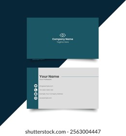 Elegant simple Business Card Layout. creative modern name card and business card. Clean Design. corporate design template, professional business template, visiting card. Fully editable, print ready.