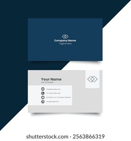 Elegant simple Business Card Layout. creative modern name card and business card. Clean Design. corporate design template, professional business template, visiting card. Fully editable, print ready.