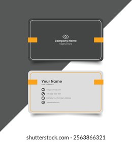 Elegant simple Business Card Layout. creative modern name card and business card. Clean Design. corporate design template, professional business template, visiting card. Fully editable, print ready.