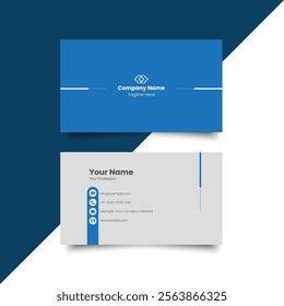 Elegant simple Business Card Layout. creative modern name card and business card. Clean Design. corporate design template, professional business template, visiting card. Fully editable, print ready.