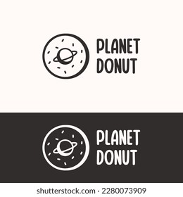 elegant simple donut logo template