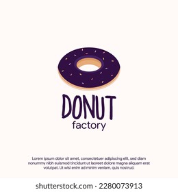 elegant simple donut logo template