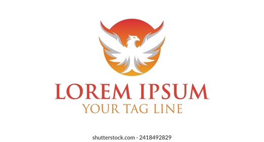 Elegant and simple eagle logo