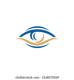 elegant and simple eye-shaped logo