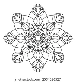 Elegant Simple Floral Mandala Design | Vector Art and Pattern