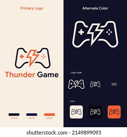 elegant simple gaming logo concept template