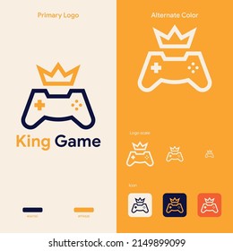 elegant simple gaming logo concept template