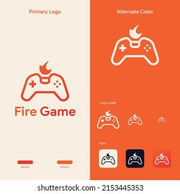elegant simple gaming logo concept template
