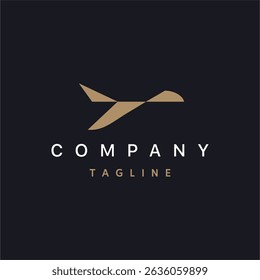 Elegant Simple Geometric Airplane Logo for Travel or Aviation Business