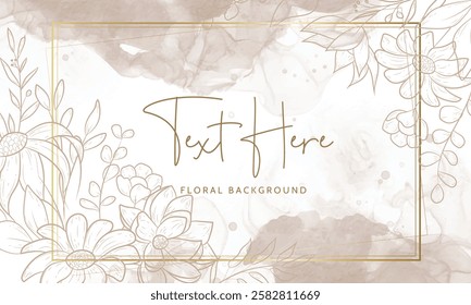 Elegant Simple  Hand Drawn Floral Background