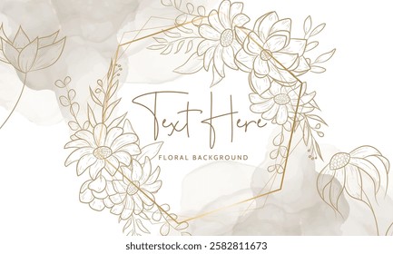 Elegant Simple  Hand Drawn Floral Background