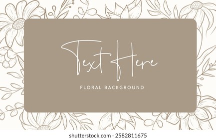 Elegant Simple  Hand Drawn Floral Background