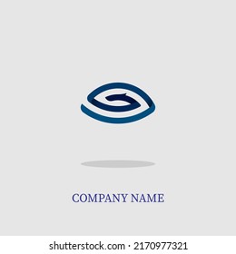 elegant simple icon design logo for elite luxury company trendy goose shape orange and blue navy vector design eps 10