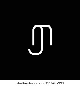 Elegant and simple initial letter MJ JM logo design 