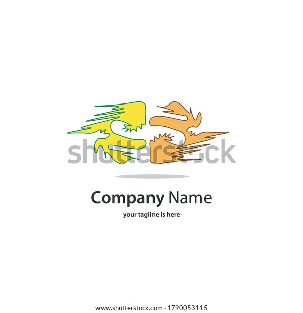 elegant simple logo of\
company