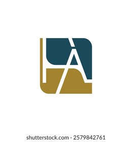 elegant and simple logo or monogram letter H and A