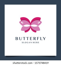 Elegant and simple luxury butterfly logo design.