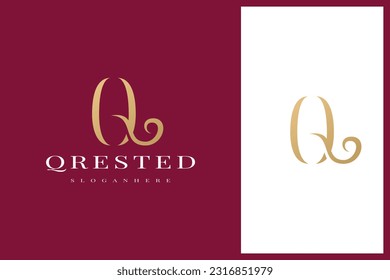 elegant simple minimal luxury letter q logo design