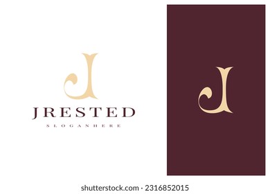 elegant simple minimal luxury letter j logo design