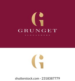 elegant simple minimal luxury serif font alphabet letter G logo design