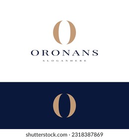 elegant simple minimal luxury serif font alphabet letter O logo design