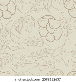 elegant simple monoline design seamless pattern