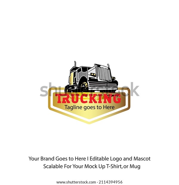 Elegant\
and simple truck company logo. corporate logos. Heavy vehicle\
company modern logo. Transportation company\
logo