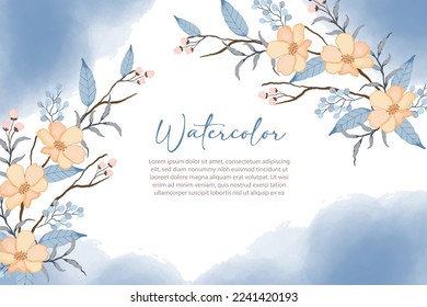 elegant and simple watercolor flower background
