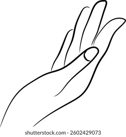Elegant Single Hand Vector for Expressive Design Elements

