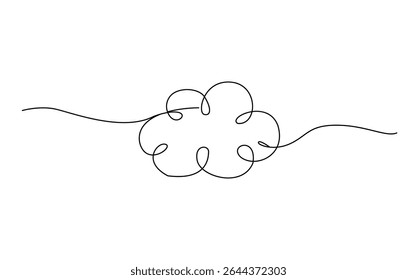 Elegant single line art cloud design perfect for wedding invitations stationery minimalist branding or decorative elements