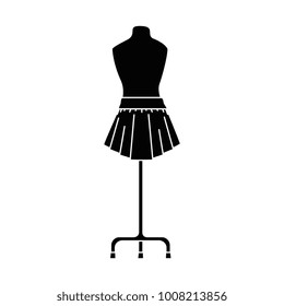 elegant skirt for woman in manikin