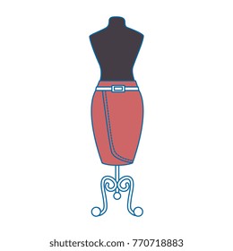 elegant skirt for woman in manikin
