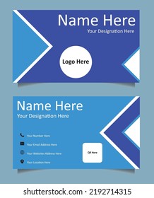 Elegant Sky Blue Corporate Business Card