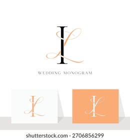 Elegant SL LS wedding monogram logo design