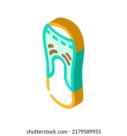 elegant slippers isometric icon vector. elegant slippers sign. isolated symbol illustration