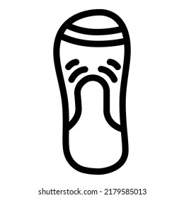 elegant slippers line icon vector. elegant slippers sign. isolated contour symbol black illustration