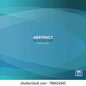 Elegant smooth blue business background, vector illustration.