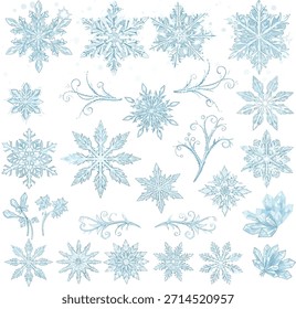 ilustração elegante do vetor do floco de neve