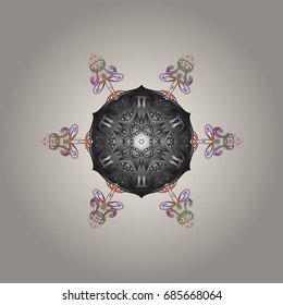 elegant snow flake. Vector ornamental winter illustration for decoration, Christmas greeting cards, invitation template