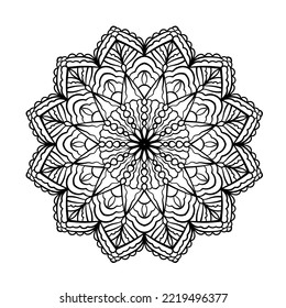 Elegante copo de nieve. Ornamento abstracto. Ilustración vectorial para el diseño de vacaciones de invierno, tarjetas de felicitación y web. 