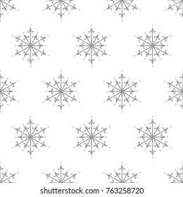 Elegant snowflake seamless pattern paper design.