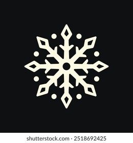An elegant Snowflake vector icon with a symmetrical shape. It’s versatile, scalable, and perfect for holiday designs, weather icons, or seasonal-themed projects.