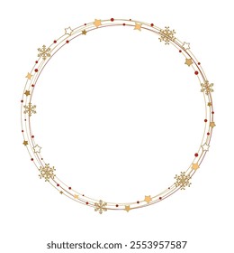 An Elegant Snowflake Wreath Design Suitable for Various Festive Winter Occasions and Celebrations