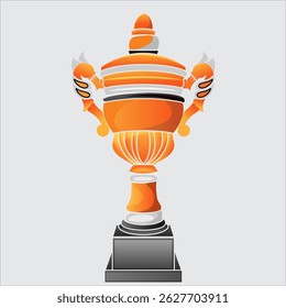Elegant soccer trophy design for league and digital projects