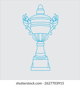 Elegant soccer trophy design for league and digital projects