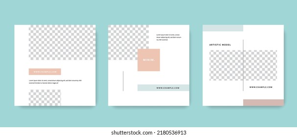 Elegant Social media layouts, minimal square web banner templates for business, clean graphic design for company, posts for influencers and bloggers, multipurpose digital marketing objects